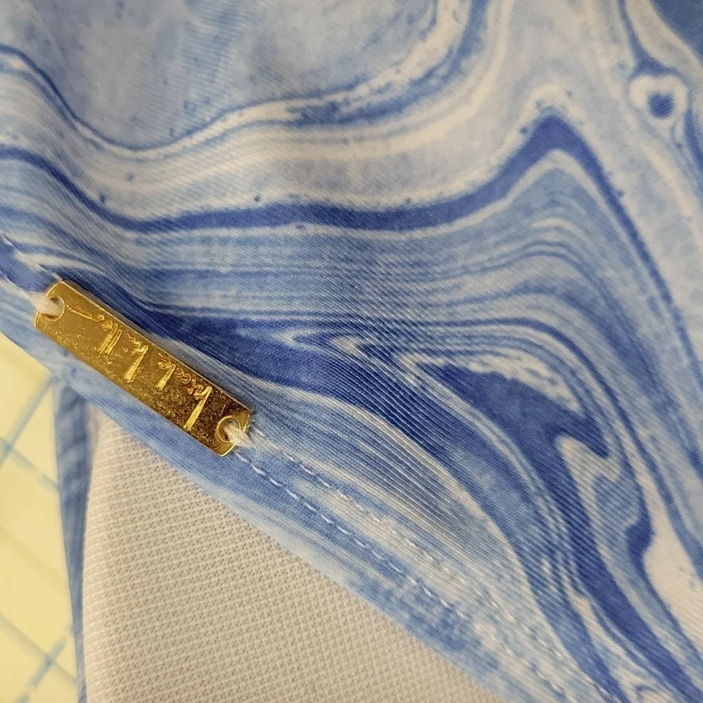 Nicole Miller 3XL Blue Tropic Swirl Sweetheart Center Tie